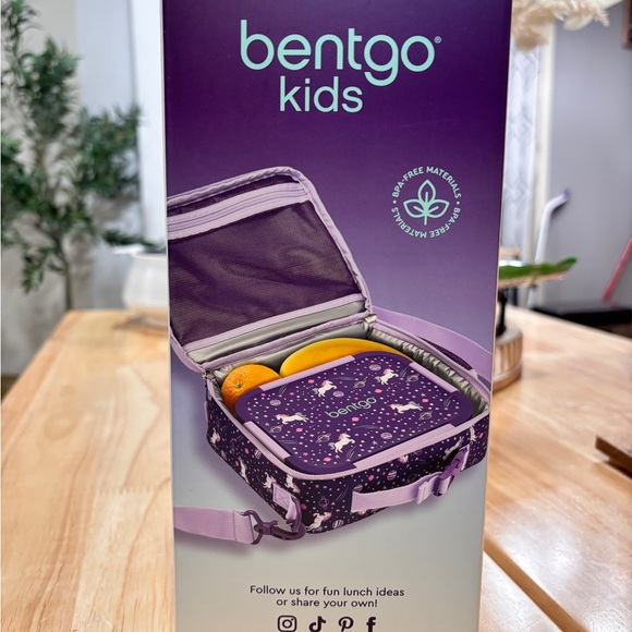 Bentgo Kids Snap & Go KID’S LUNCH SET with Insulated Bag Purple Unicorn - Picture 5 of 5